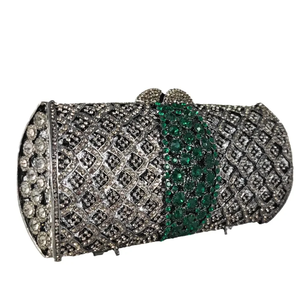 Boutique De FGG (in stock) Women Crystal Clutch Evening Purses Bag Bridal Minaudiere Bag Wedding Party Rhinestone Handbags