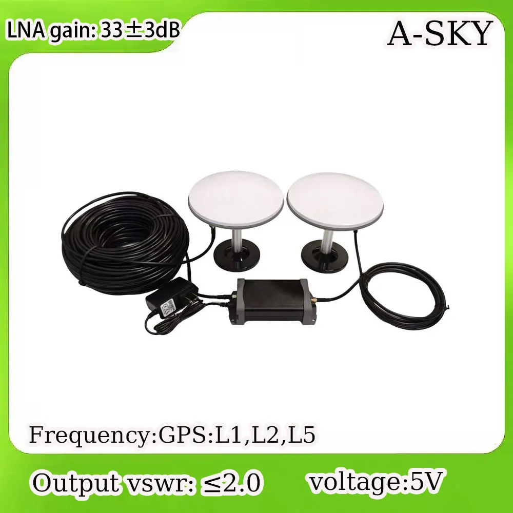 High Precision Low Power Full System GPS GNSS RTK Receiver,Dual-Transmitter Output GPS Signal Repeater, Indoor Satellite Test