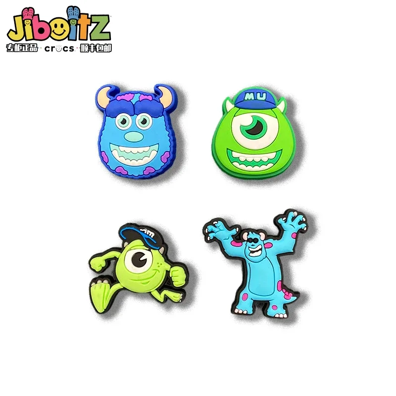 

Cute Blue Green Monster PVC Shoe Charms for Women Gils Y2k Fashion Cute Bling Crystal Jibz Shoe Decorations Kid Gifts