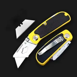 Utility Knife Retractable Sharp Cut Heavy Duty Steel Break 18mm Blade Paper Cut Electrician Utility Knife