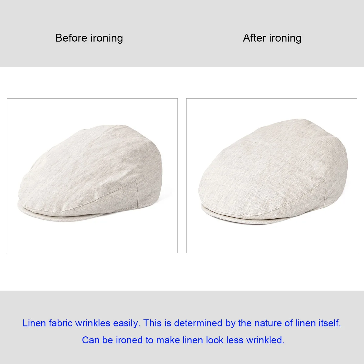 BOTVELA Linen Flat Cap for Men Women Herringbone Linen Newsboy Cap Lightweight Driver Ivy Hat Bakerboy Hat Summer Boina for Male