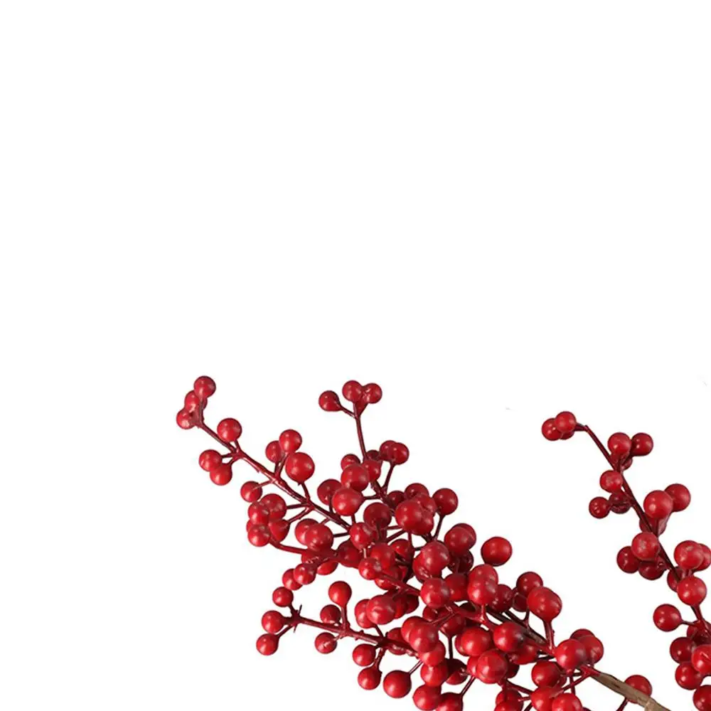 التوت الأحمر Bacca السنة الجديدة حفلة احتفالية ديكور المنزل التوت عيد الميلاد الديكور زهرة اصطناعية ورد صناعي