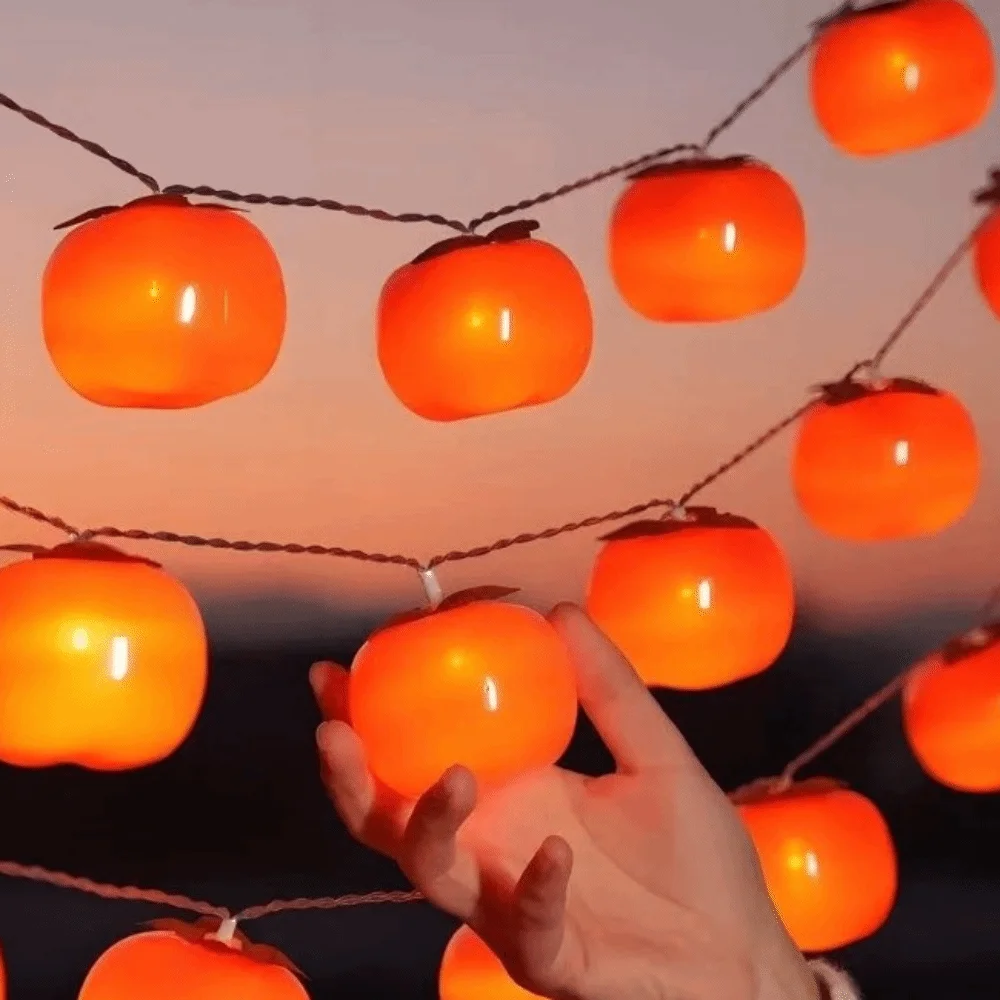 Waterproof LED Ruyi Lights Energy Saving Super Bright Red Lanterns LED 20 USB Powered Persimmon Light Holiday Decor