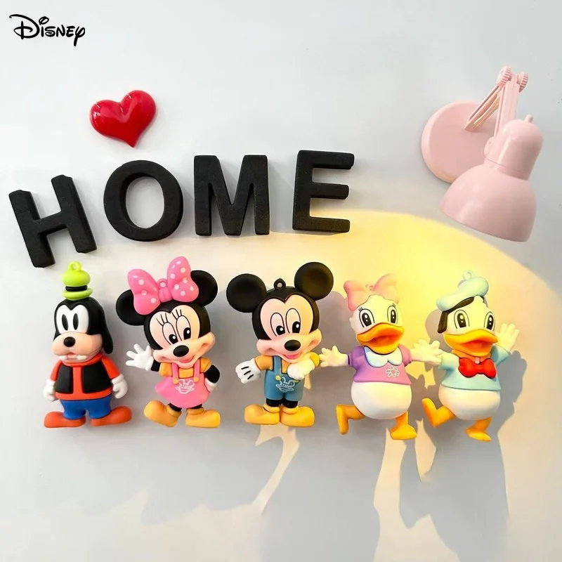 

Disney Mickey Minnie Donald Duck Mickey Mouse 3d Refrigerator Magnets Creative New Personality Cartoon Action Figure Toy Gift.