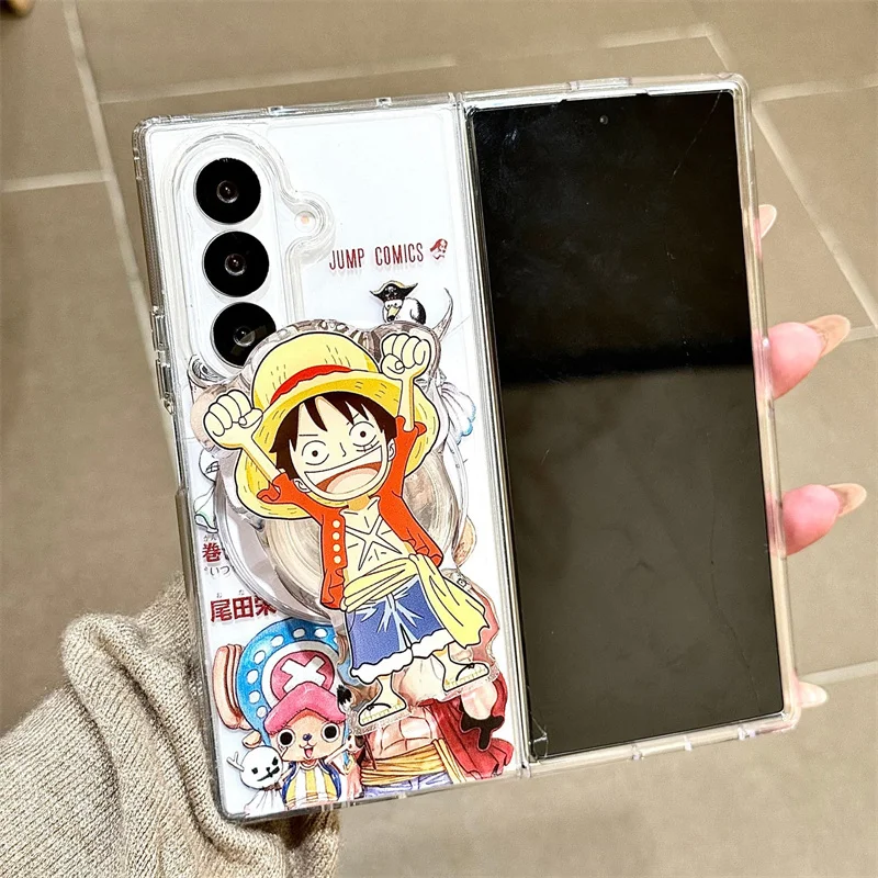 ثلاثية الأبعاد أنيمي لطيف O-One P-Piece لوفي زورو أضعاف Magsafe حافظة شحن لاسلكية لسامسونج ZFold 3 4 5 6 7 حامل مغناطيسي الكرتون #2