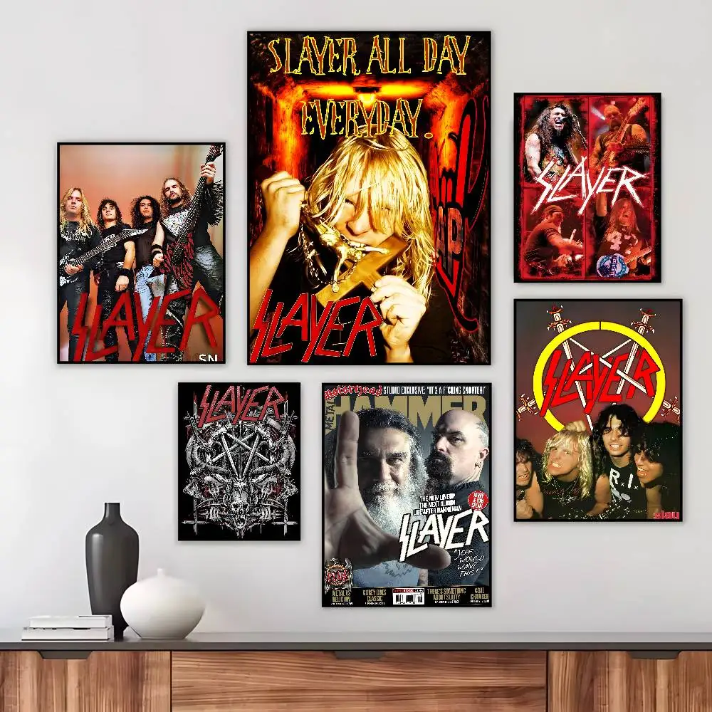 Heavy Metal Slayer Rock Band Album Poster Art canvas HD aesthetic Printing Paper Wall Art for Living Room Bar fashion Home Decor