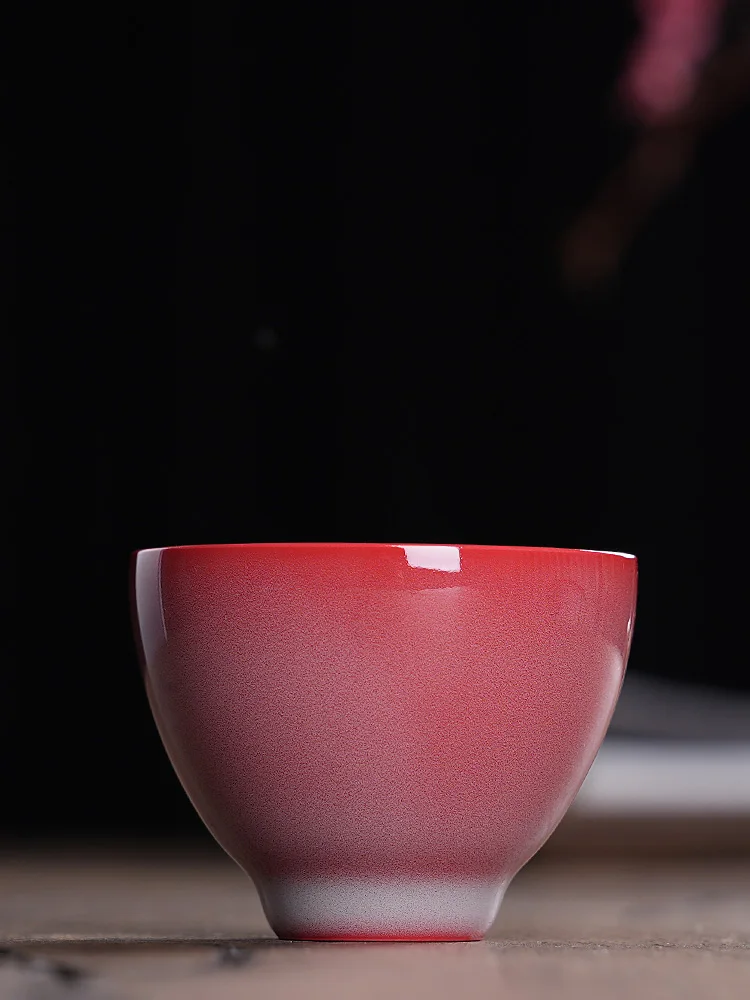 

Элитная фарфоровая чашка для чая в форме сердца Cerc Blue, женская, для личного использования, с красной глазурью, обжиг в печи Brother Kiln