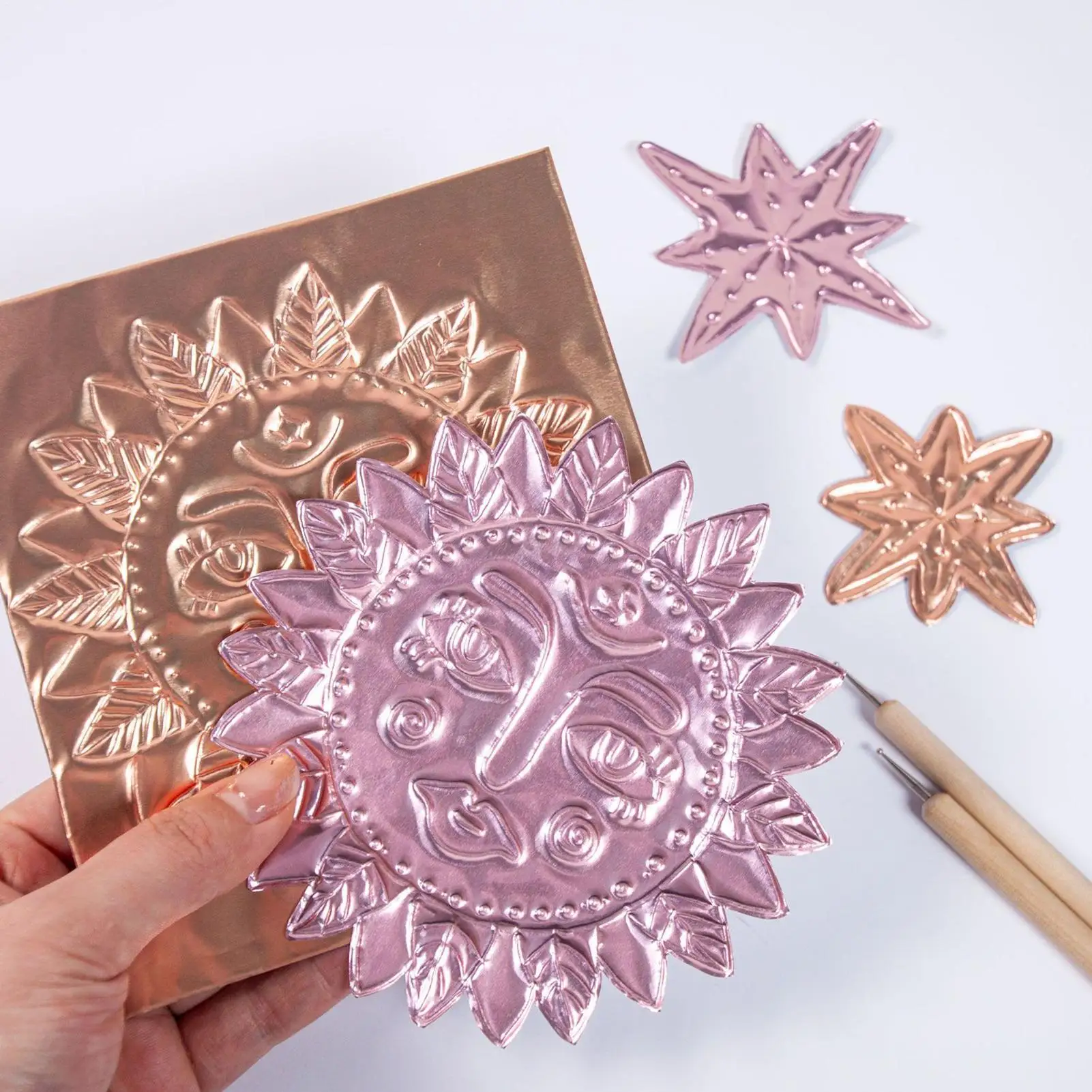 

Metal Embossing Sheets Stamping Metal Aluminum Sheets Double-Sided Embossing Foil For Handcrafts Home Scrapbooking School
