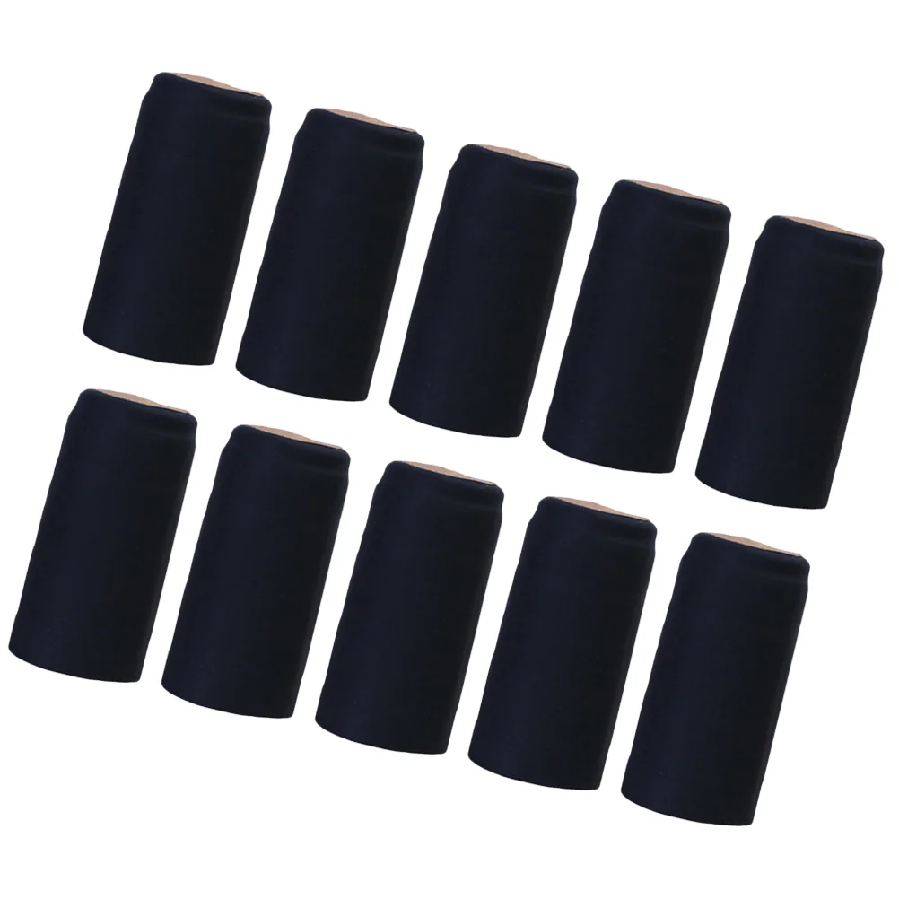 100 Pcs Homebrew Cap Black Top Shrink PVC Heat Capsules Seal Bottle Cover Family Accessories Bottles