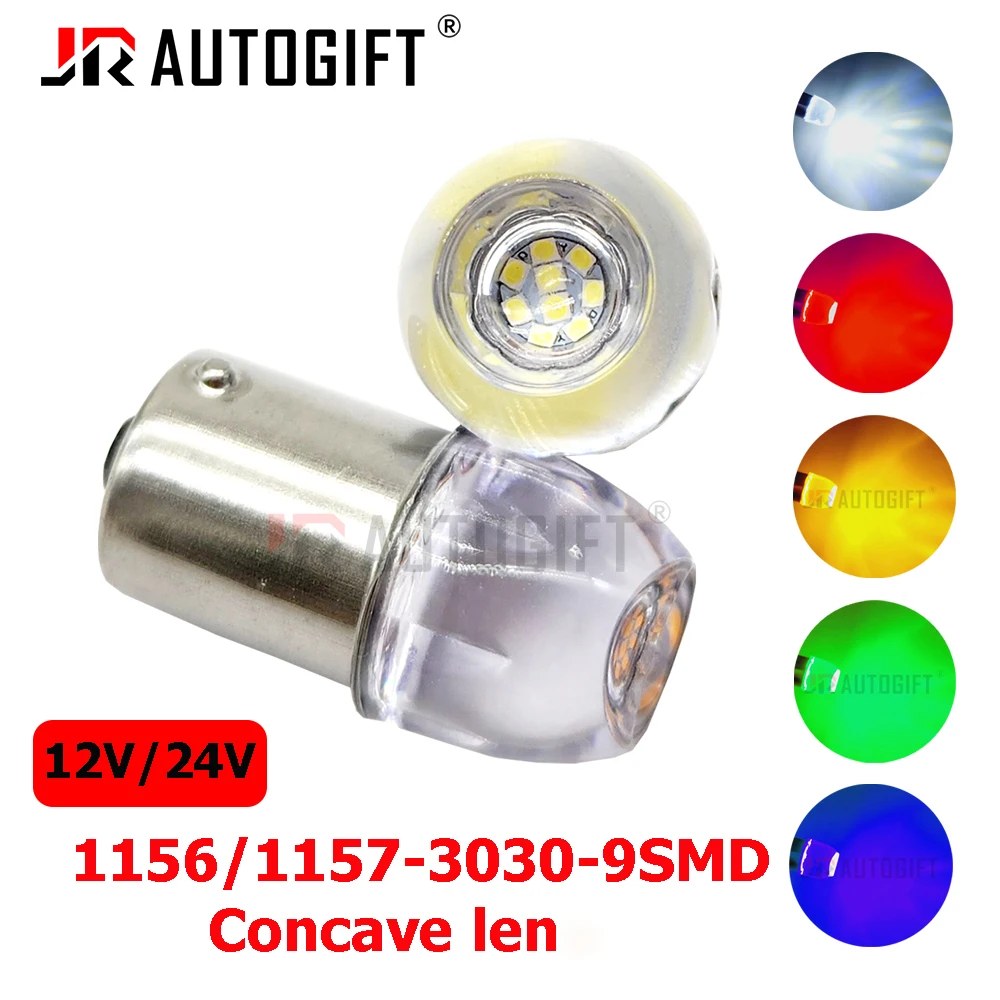 

100X 1156 BA15S P21W 1157 BAY15D P21/5W 3030 9SMD Strobe Flash Fixed For Car DRL Turn Signal Brake Lamp 12V 24V White Red Amber