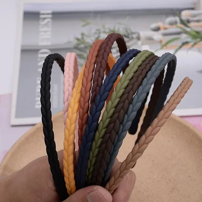 

1PCS New Fashion Morandi Color Frosted Hair Bundle Headband Simple Braid Headband Hair Accessories