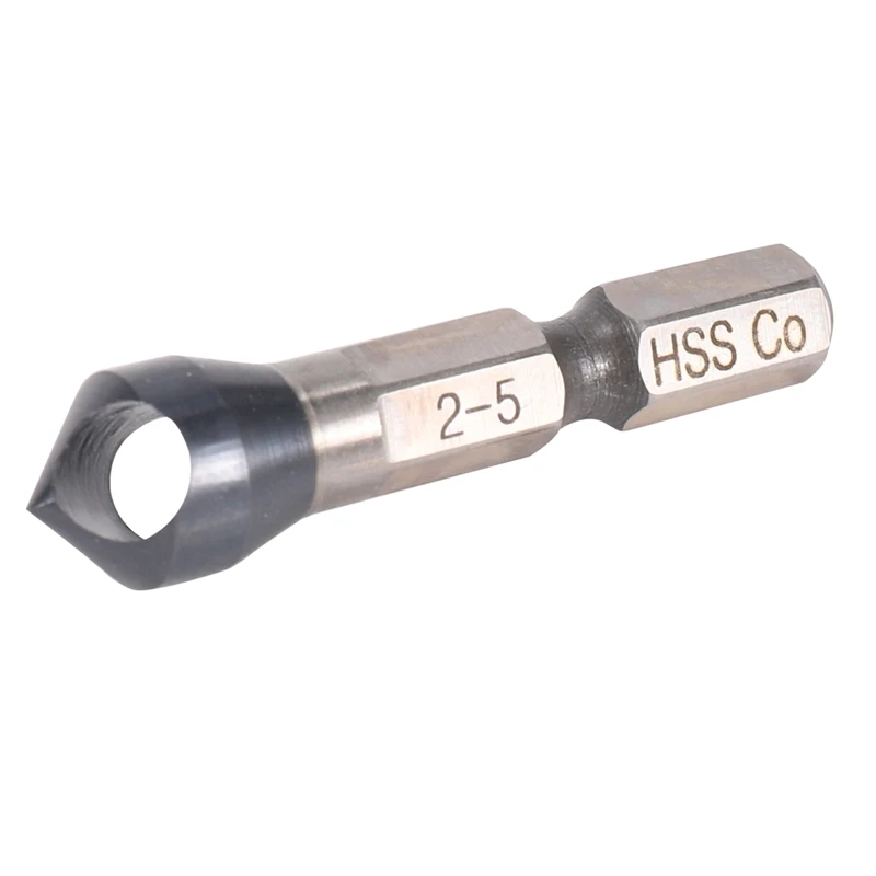 HRC89 1/4Inch Hex Shank Countersink Drill Bit Tialn Coating  HSS-Co M35 Cobalt Deburring Chamfer Drill Bit