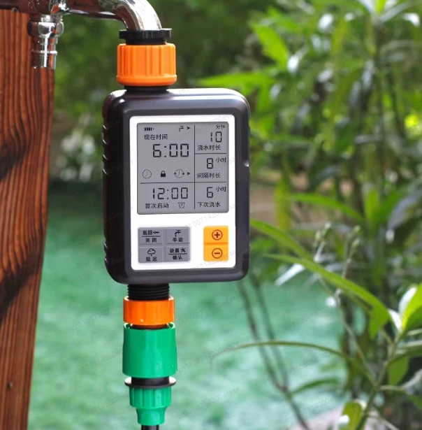 Automatic Water Timer Dual Way Garden Hose Irrigation System Solenoid Valve Controller