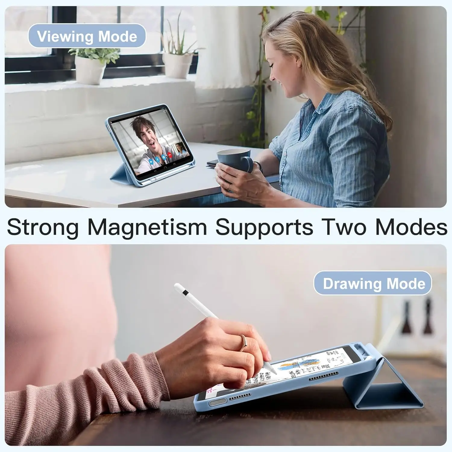 Akkerds متوافق مع iPad (A16) 11th Generation Case 11 بوصة 2025، لجهاز iPad 10th Generation Case 10.9 بوصة 2022 مع قلم رصاص