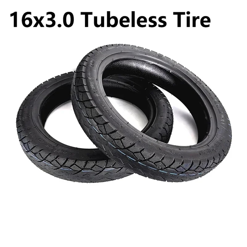 16 Inch 16x3.0 Tubeless Tire For Electric Scooter E-Bike Kid Bike 16*3.0 Tubeless Tire Electric Scooter Accessories