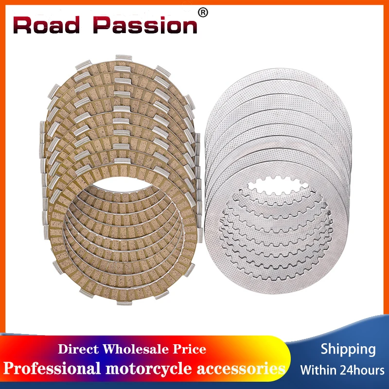 Road Passion Motorcycle Parts Clutch Friction Plates Kit For SUZUKI VL1500 Intruder LC 1998-2004 VL 1500 Boulevard C90 2005-2009