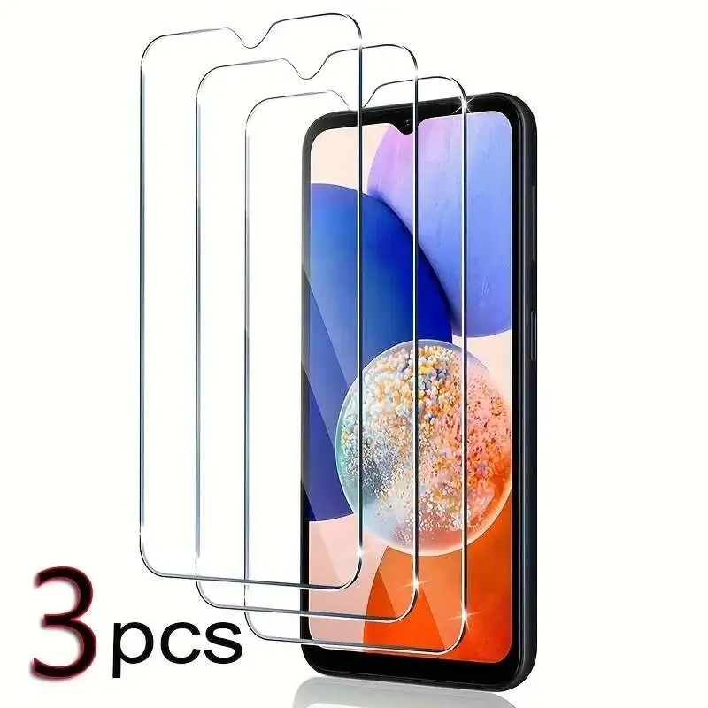 

3Pcs Tempered Glass Screen Protector For Samsung Galaxy A Series A16 A36 A56 A06S A26 A55 A35 A25 A15 Full Coverage Anti Shock