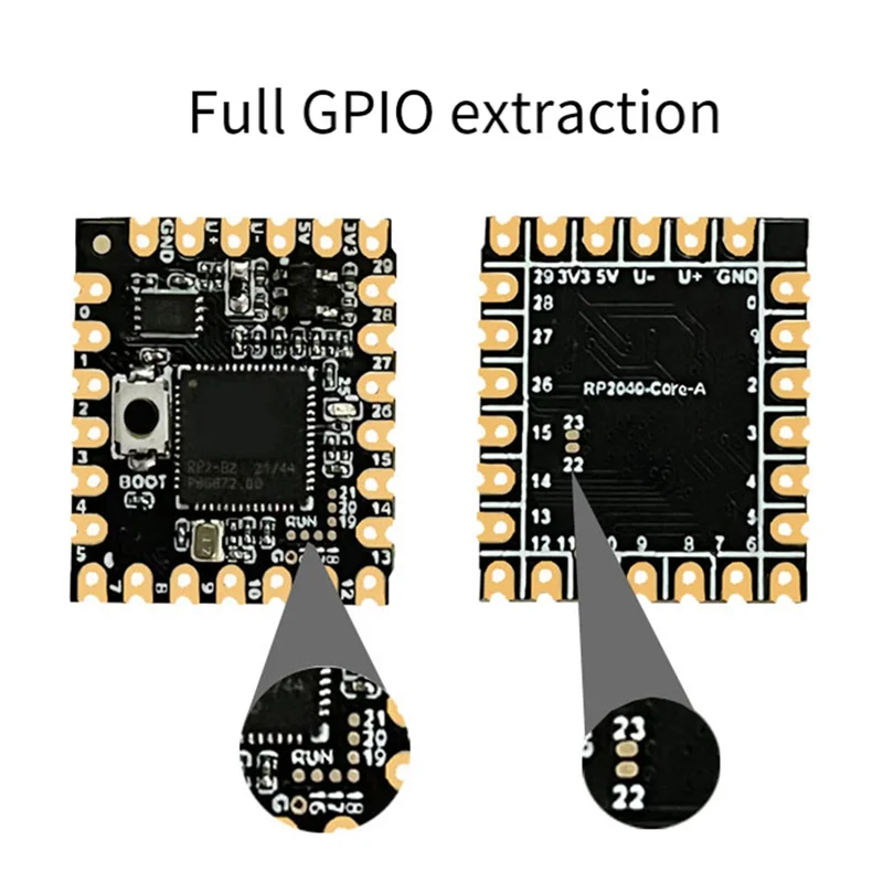 

Well Made-For Raspberry Pi Pico Stamp Hole Development Board RP2040-Core-A RP2040 Multifunction Dual Core Processor