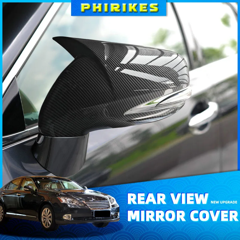 

For LHD Lexus IS350 IS250 ES350 2008-2012 Car Sticker Rearview Side Mirror Cover Wing Cap Exterior Door Rear View Case Trim ABS