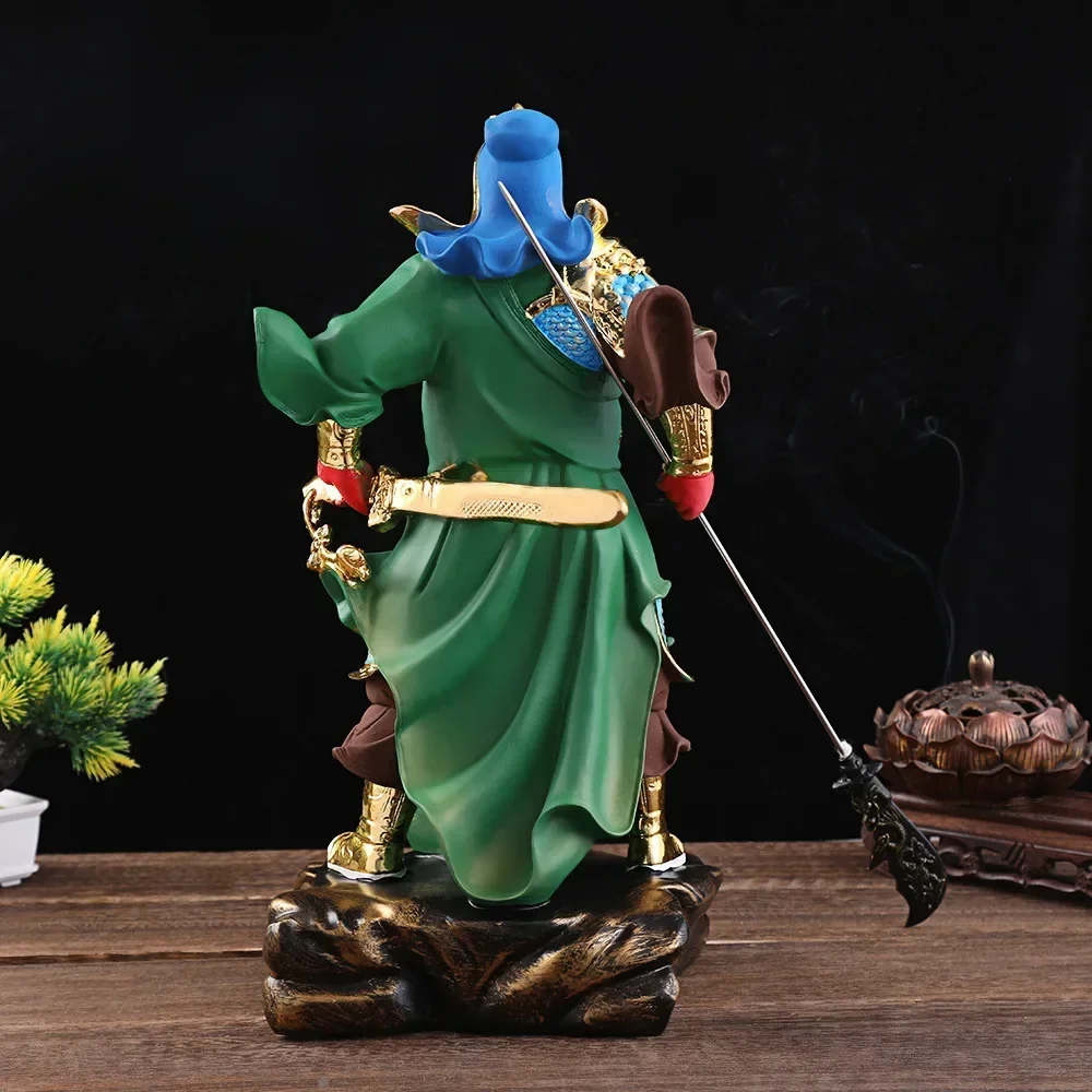 Feng Shui Resin People Guan Gong Buddha Statue Home Living Offerings God of Fortune Decor