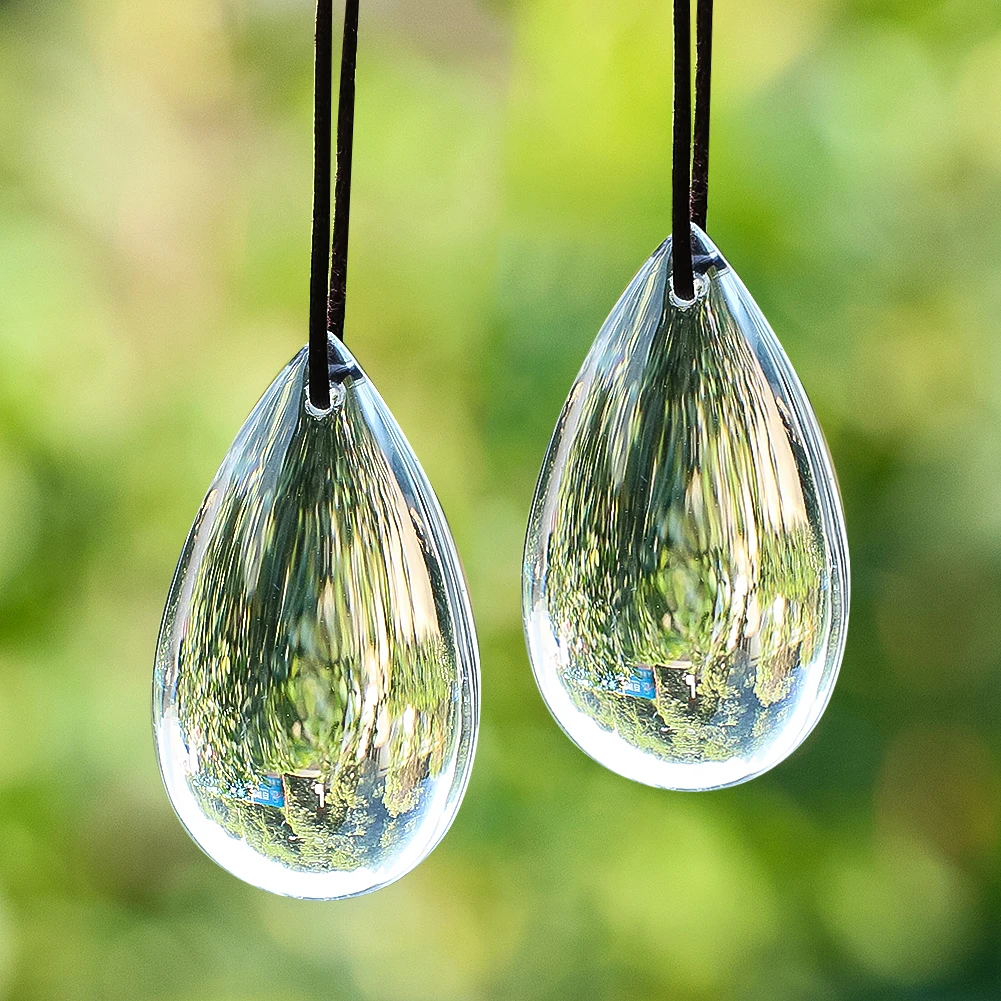 2PCS Teardrop Crystal Suncatcher Hanging Decor prismi in vetro trasparente parti del lampadario ciondolo con perline sciolte per la creazione di