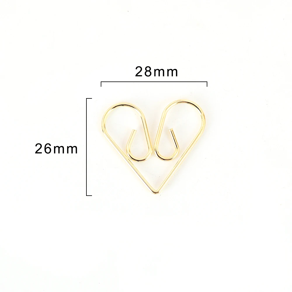 Imagem -02 - Coração Clipe de Foto Binder Clip Bookmark Casamento Mesa Decoração Retro Paperclips Ouro Mental Clipes Estacionário 20 Peças em Forma de