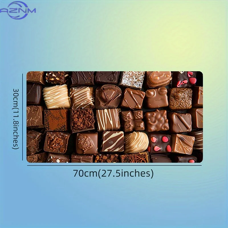 Choice | Large Chocolate Delight Mouse Pad - Non-Slip, Quiet, And Long-Lasting Rubber Desk Mat with a Washable Surface, Perfect