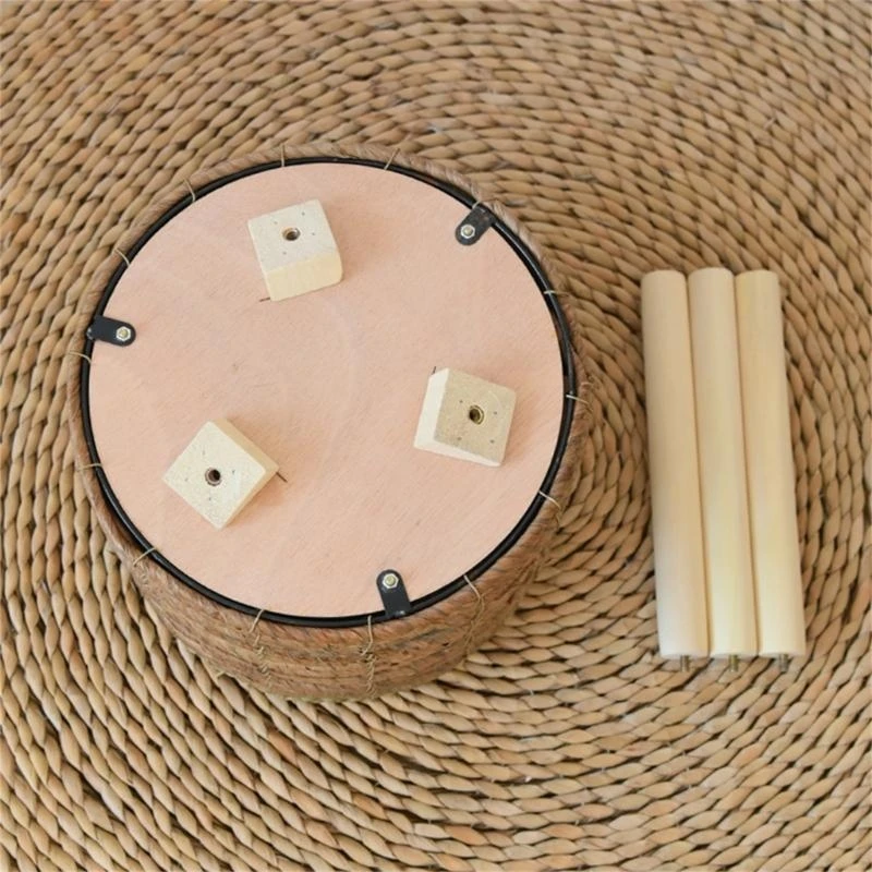 

Rattan Indoor Plant Stand Straw Woven Flowers Pots Holder Stool With Legs Floor Planter Baskets Rack Plant Shelf