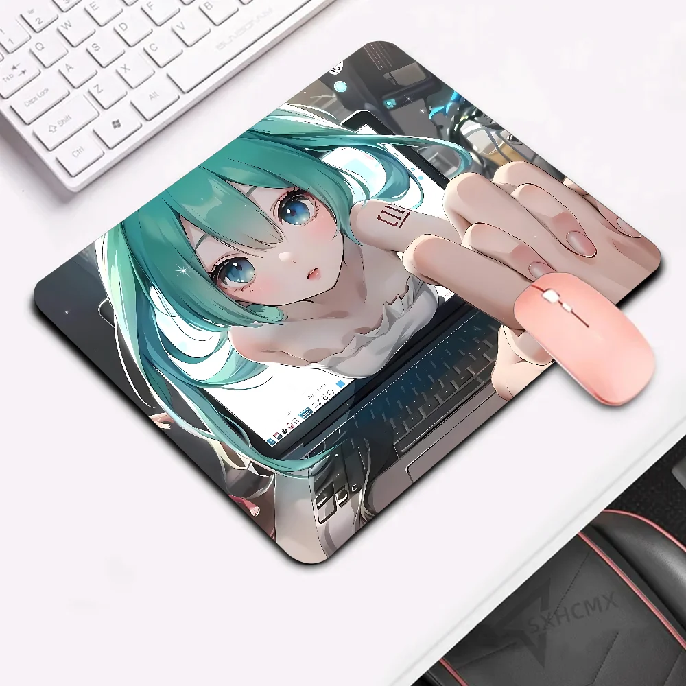 Cartoon H-Hatsune M-Miku Mousepad HD Printing Computer Gamers Locking Edge Non-slip Mouse Pad 50x60cm Keyboard PC Desk Pad