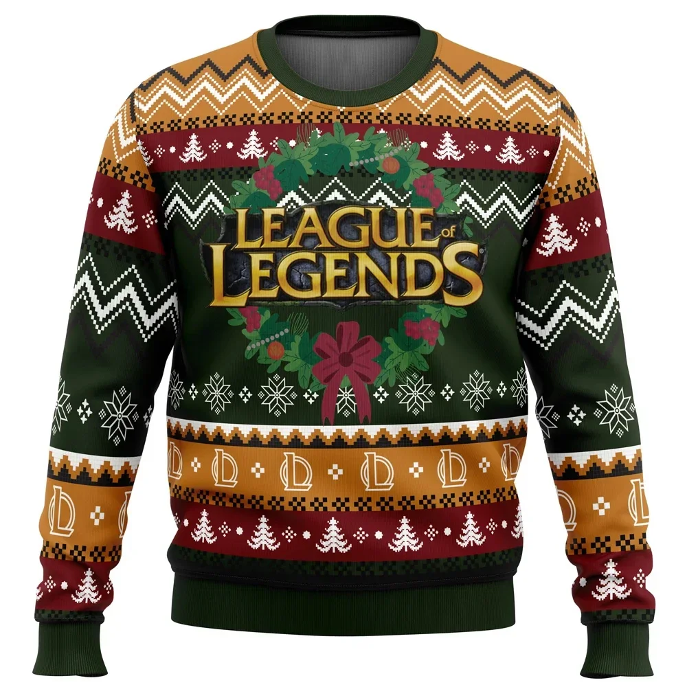 Game On Christmas Of Legends Ugly Christmas Sweater Gift Santa Claus Pullover Men 3D Sweatshirt And Top Autumn And Winter Clothi