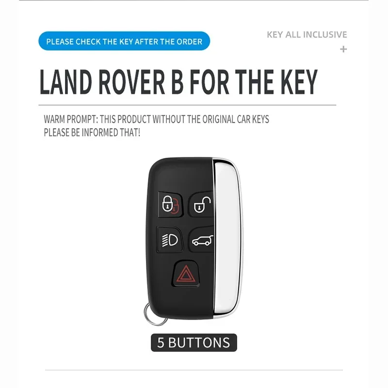 Fashion TPU Car Key Case Cover For Land Rover Range Rover Sport Discovery 3 4 Elander 2 Evoque Accessories Holder Shell Keychain