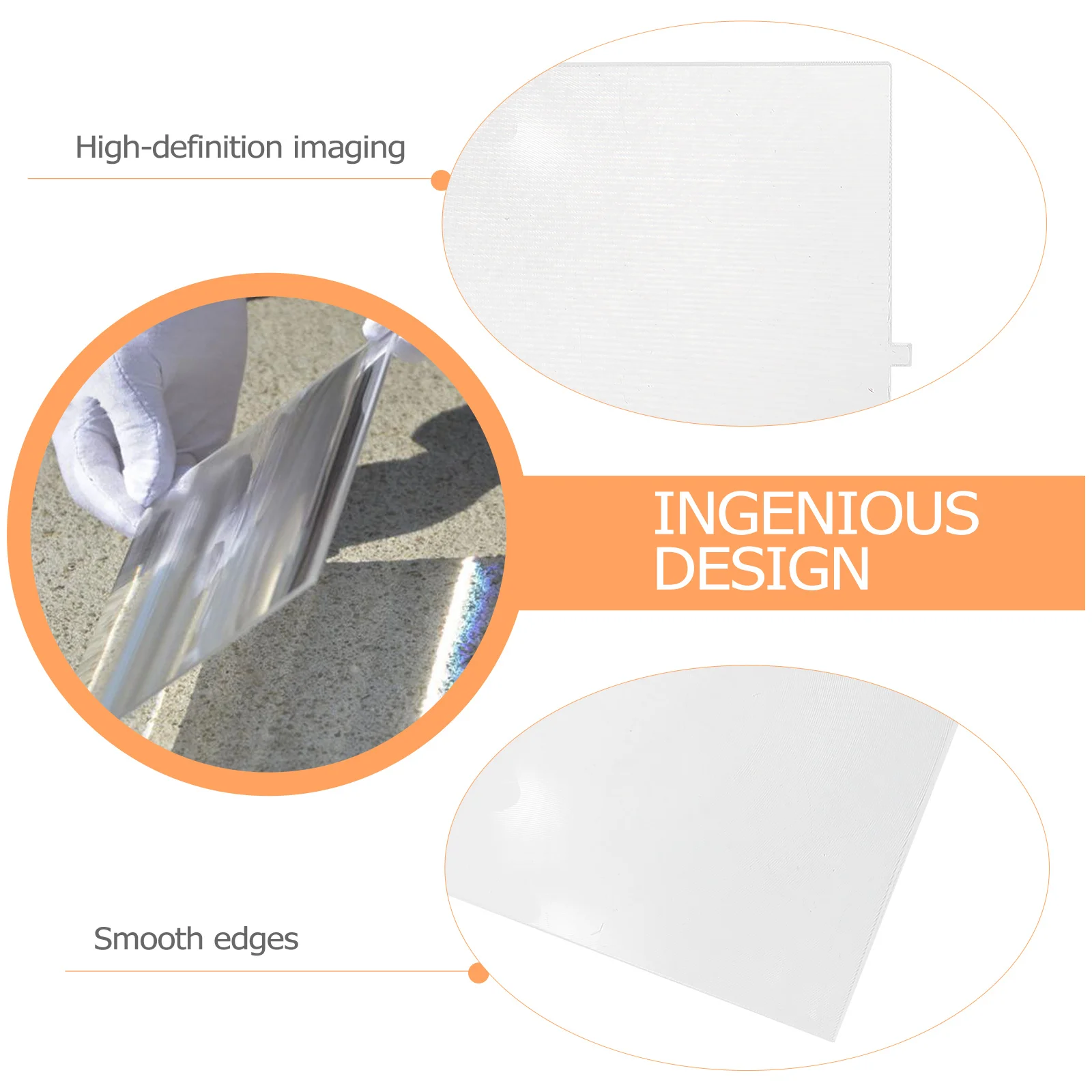 

2pcs Lens High Definition Pmma Material For Projector Optical Experiment Tool Practical Transparent Acrylic Lens