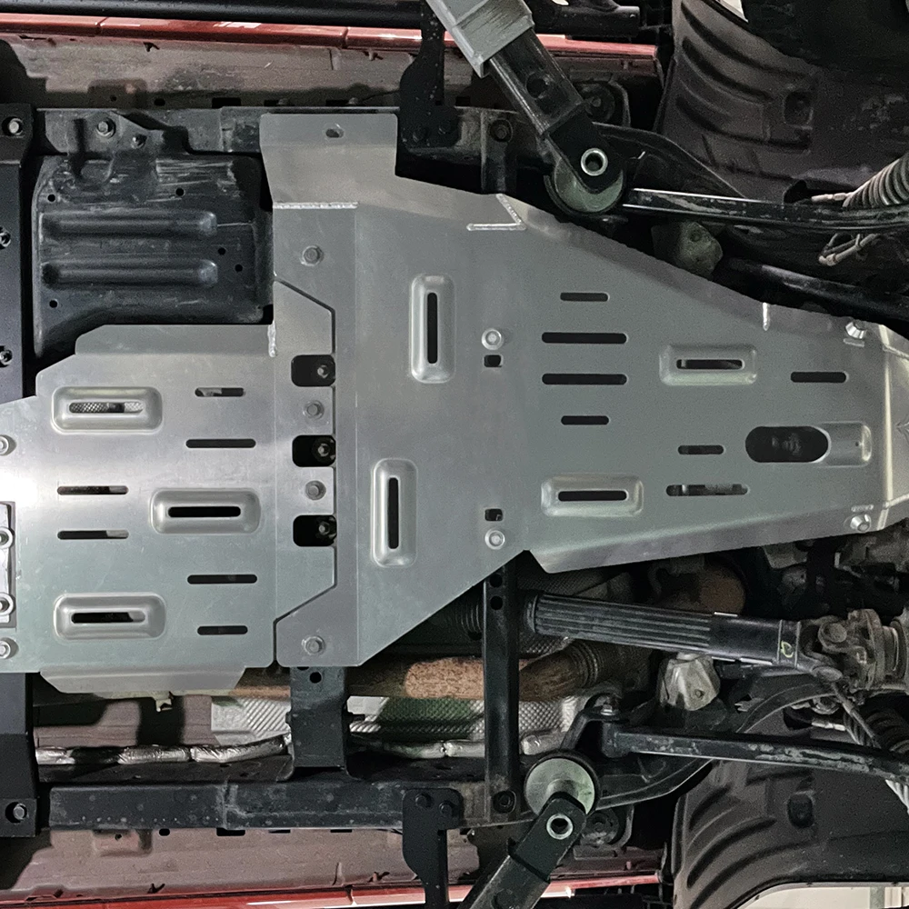 8mm Aluminum Skid Plate / Underbody Armor for 2020-2026 Jeep Gladiator JT, Heavy Duty Laser-Cut Offroad Protection, JT1013