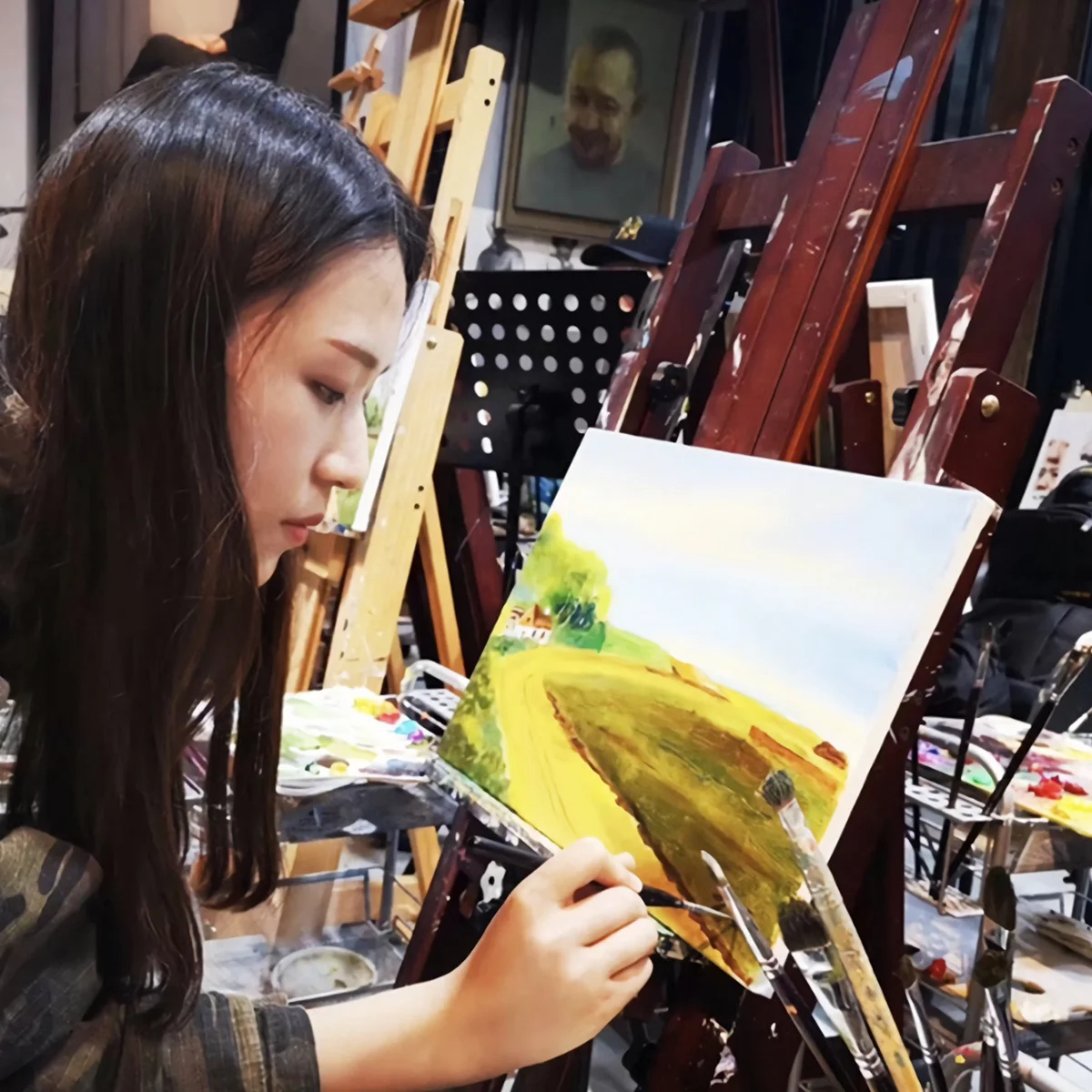 

4Pcs Cotton Oil Painting Canvas Square Solid Stretched Frame for Painting Crafts Home Decoration Wood Artist Stretched Canvas