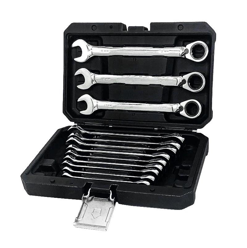 Tomac 12pcs Professional customized Reversible ratcheting Wrenches spanner Tool Set