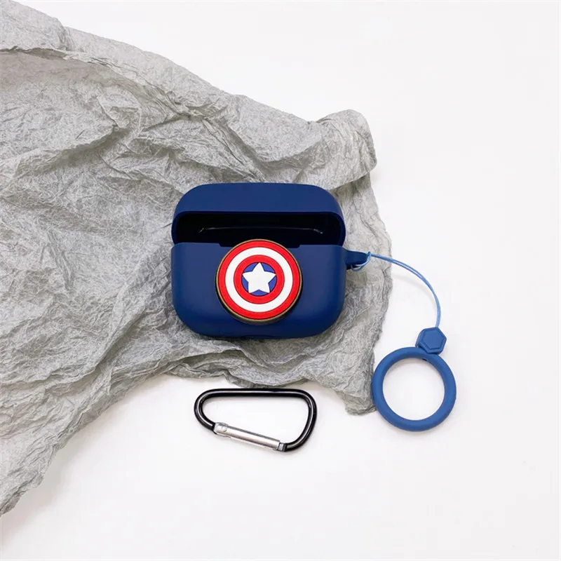 Чехол для наушников с героями мультфильмов Marvel для FIIL CC PRO, силиконовые беспроводные наушники-вкладыши Bluetooth, защитный чехол с зарядным устройством и ремешком