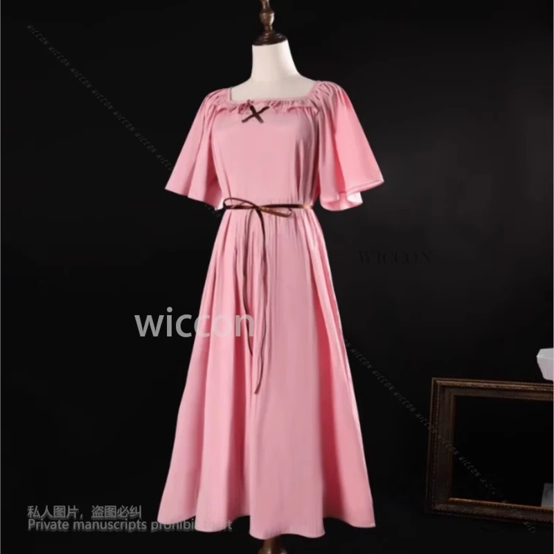 Game Arknight Amiya Irelia Cosplay Costume Lace Bow Princess Dress Nightdress Sleepshirt Role-play Suits Women Summer Halloween