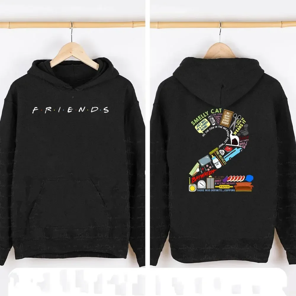 Friends Originality Hooded Sweater Sexmachine American Drama Printing Men's and Women's Same Round Neck Velvet Casual Sweater