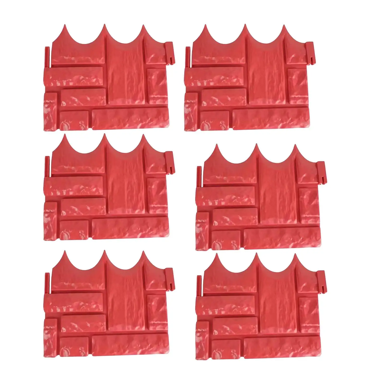 6 Pieces Garden Imitation Stone Fence Waterproof for Sidewalks Lawns Walkway