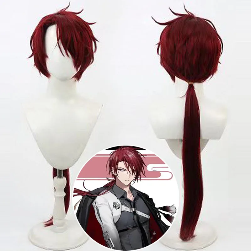 Touken Ranbu Online Goke Kanemitsu Parrucca Cosplay Capelli sintetici resistenti al calore Gioco di ruolo per feste di Halloween + berretto per parrucca