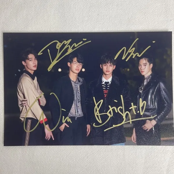 Hana-yori Danshi/F4 Thailand Boys Over Flowers F4 Group Signature Photo Bright/Win/Dew/Nani Free Shipping