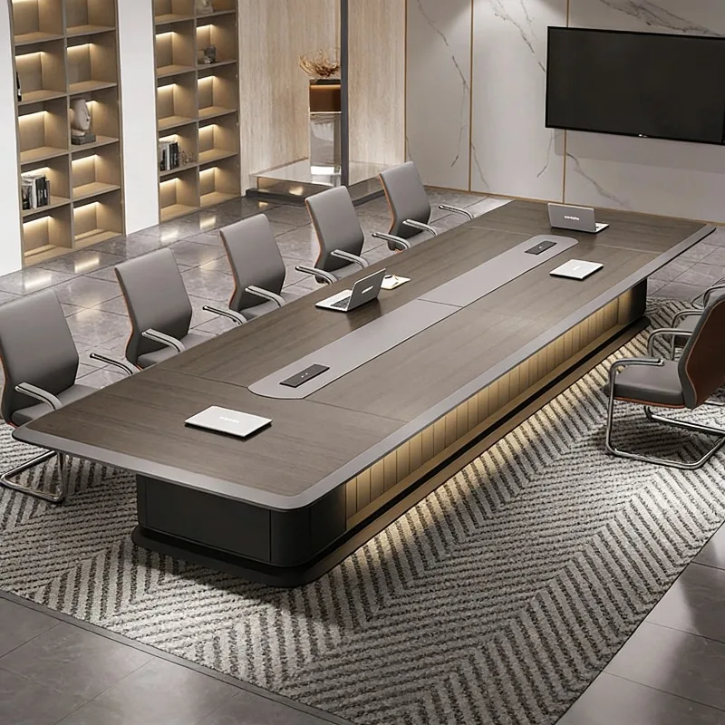 

Современный офисный стол для конференций, большой роскошный стол для конференц-зала, окрашенный длинный стол для переговоров, высококачественная коммерческая мебель