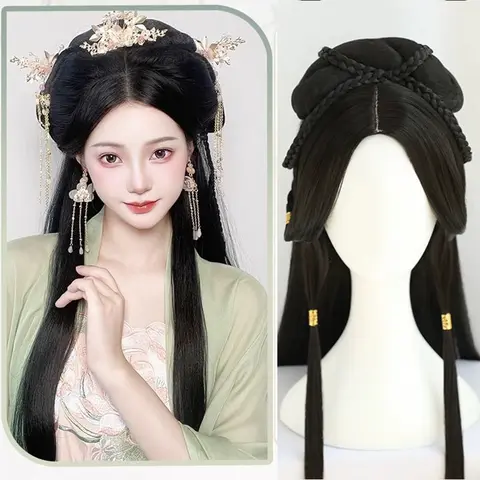 Ancient Chinese ancient style wigs set Wei Jin period suitable for all women
