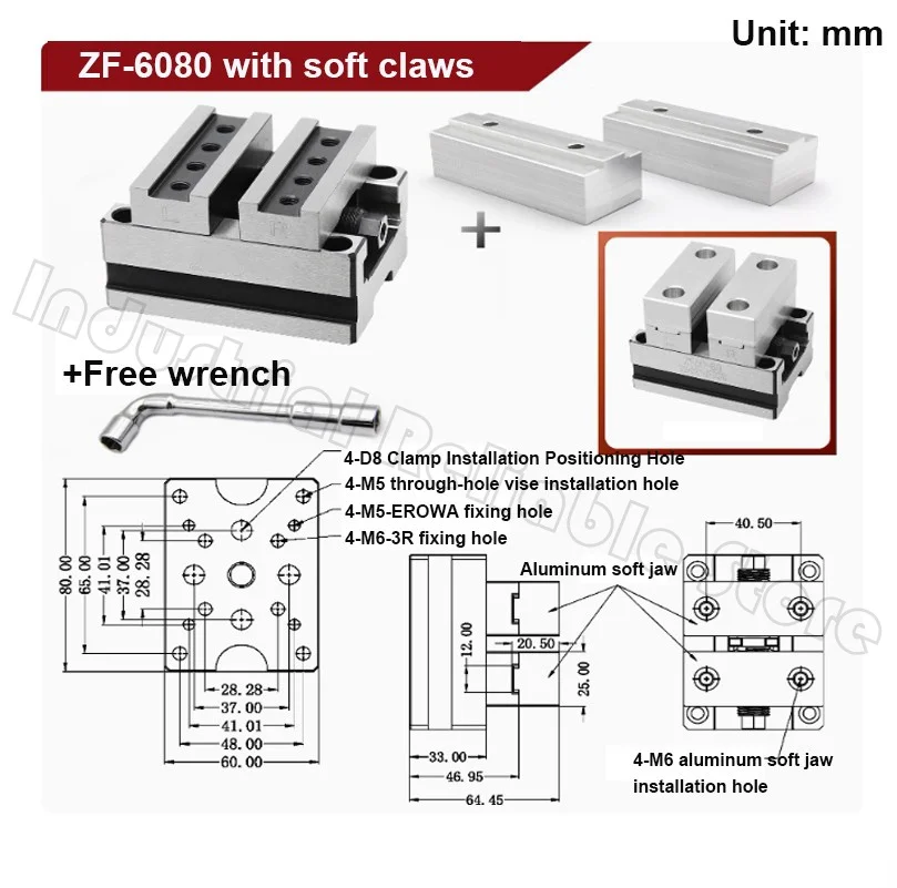 CNC zelfcentrerende bankschroef CNC vierassige vijfassige speciale armatuur multi-station centreerarmatuur concentrische platte mondtang