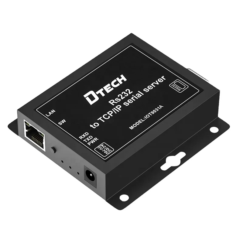 

Dtech Высококачественный последовательный сервер RS232 в TCP IP Поддержка OEM ODM Промышленный преобразователь последовательного порта POE в Ethernet