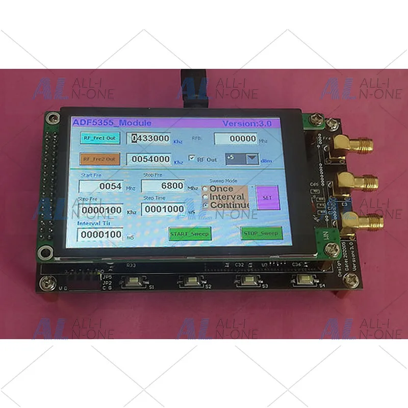 ADF4355 / ADF5355 Module 3.5-inch Capacitive Color Screen RF Signal Source VCO Microwave Frequency Synthesizer Original