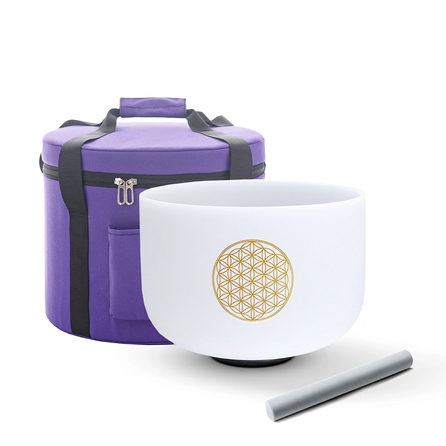 

Hye-eun 12 дюймов 440/432 Гц CDEFGAB Note Sound Миски для медитации Life Flower Design Набор хрустальных поющих чаш с чехлом для переноски