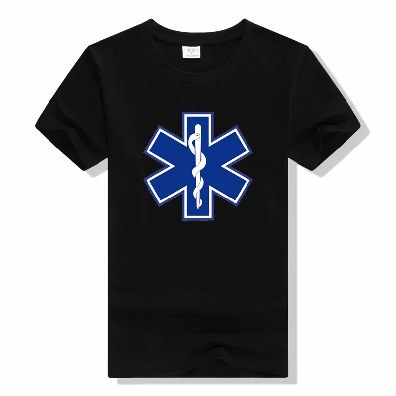 EMT T Shirt Emergency Medical Technician Short sleeved t shirt Funny Harajuku o neck T Shirts