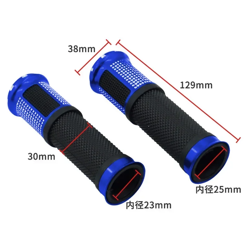 1 pair motorcycle riding hand grips handlebar grips throttle CNC aluminum soft rubber universal 7/8 