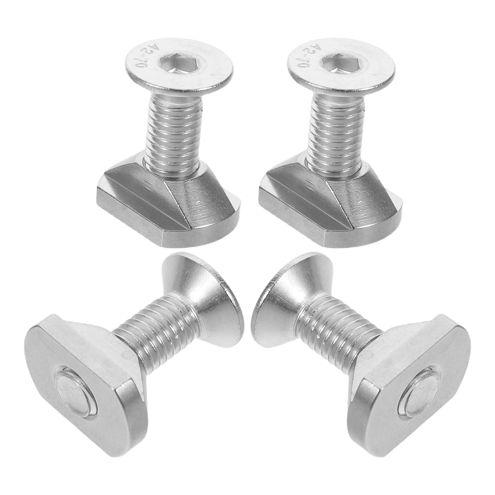 

4Pcs Hydrofoil Mounting T-Nuts Surfboard Screw Set Stainless Steel M8 Screws Sliding Nuts Kit for Wing Foil Sup Kiteboard